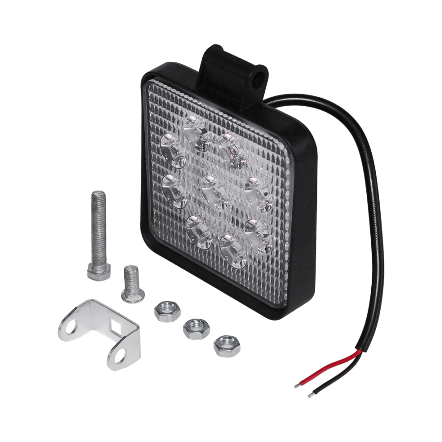 Фара противотуманная OFF-Road SLIM (Квадратная, 9 диодов, направленный свет) 12/24V 27W (105х28х125)